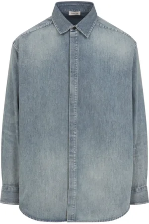 FEAR OF GOD Koszule, Mężczyzna, Niebieski, L, Niebieska Koszula Ss 25 Stylowy Dodatek