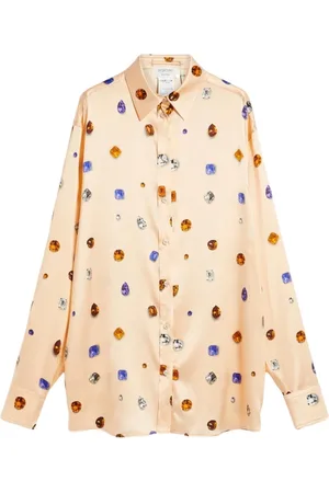 Sportmax Bluzki, Kobieta, Wielobarwność, S, Elegancka jedwabna bluzka