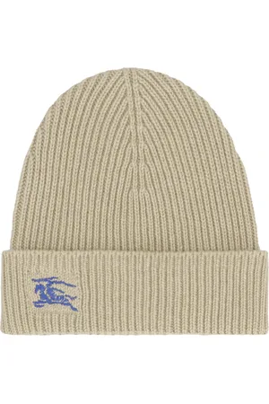 Burberry Akcesoria, unisex, Zielony, ONE SIZE, Kaszmir, Dzianinowa Czapka Beanie
