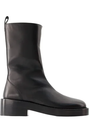 Courrèges Buty, Kobieta, Czarny, 36 EU, Skóra, Skórzane botki na zamek