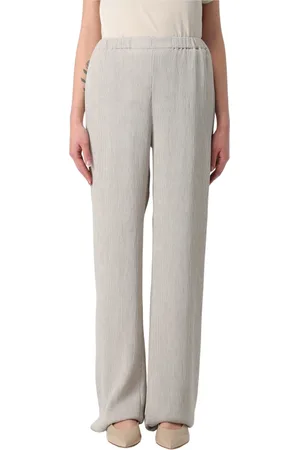 Emporio Armani Spodnie, Kobieta, Szary, S, Stylowy Zestaw Koszula i Spodnie