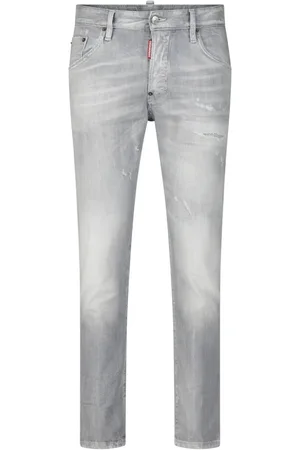 Dsquared2 Jeansy, Mężczyzna, Szary, S, Bawełna, Podarte jeansy Skater