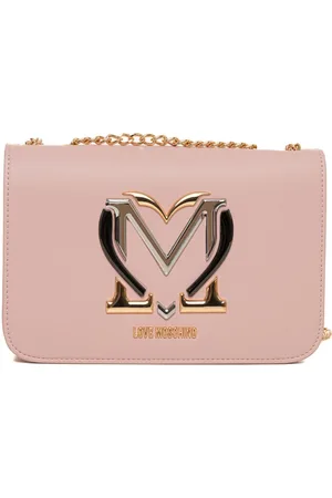 Moschino Torebki, Kobieta, Różowy, ONE SIZE, Torebka na ramię z ukrytą plisą