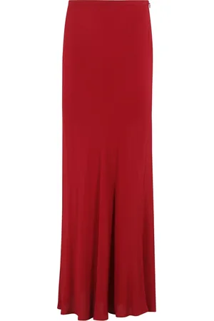 FEDERICA TOSI Spódnice, Kobieta, Czerwony, 2XS, Malinowa Spódnica Crepe de Chine