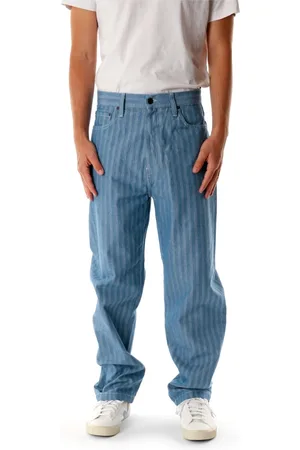 Carhartt Jeansy, Mężczyzna, Niebieski, W30, Dżinsy o zwężanym kroju z kontrastowymi przeszyciami