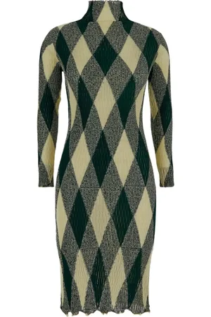 Burberry Sukienki, Kobieta, Wielobarwność, S, Bawełna, Bawełniana sukienka z plisami