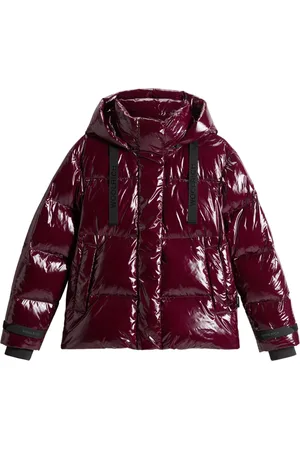 Woolrich Kurtki, Kobieta, Czerwony, M, Nylon, Krótka Parka z Nylonu z Puchem Kaczki