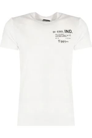 Diesel Koszulki, Mężczyzna, Biały, S, Bawełna, Ponadczasowy T-shirt