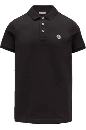 Moncler Koszulki, Mężczyzna, Czarny, L, Bawełna, Polo z logo