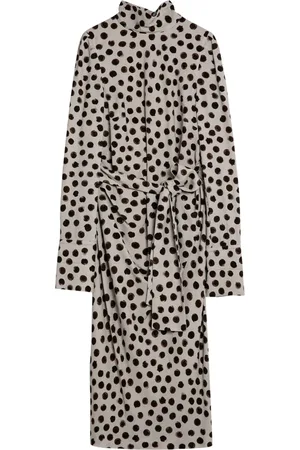 DRIES VAN NOTEN Sukienki, Kobieta, Beżowy, S, Sukienka Midi dla Kobiet
