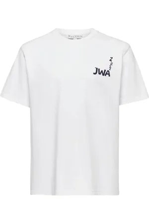 J.W.Anderson Koszulki, Mężczyzna, Biały, M, Koszulka z nadrukiem logo