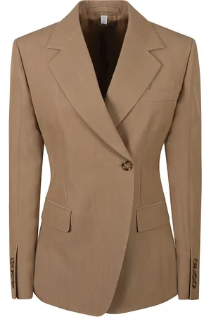 Burberry Kurtki, Kobieta, brązowy, S, Wełna, Żakiet Blazer