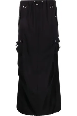 COPERNI Spódnice, Kobieta, Czarny, XS, Wełna, Spódnica Maxi Cargo Tailored