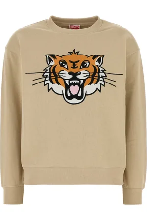 Kenzo Bluzy, Kobieta, Beżowy, XS, Bawełniany sweter w kolorze cappuccino