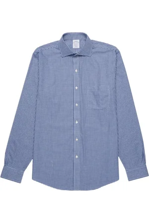 Brooks Brothers Koszule, Mężczyzna, Niebieski, L, Bawełna, Koszula wizytowa Regent Fit Non-Iron z kołnierzykiem typu spread