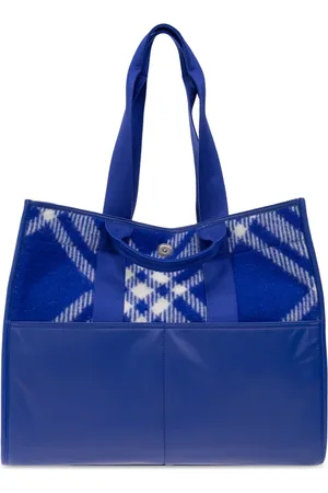 Burberry Torebki, Mężczyzna, Niebieski, ONE SIZE, Wełna, Torba Shopper
