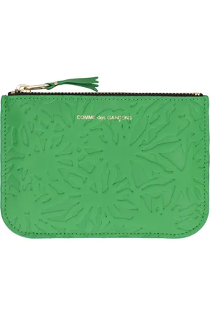 Comme des Garçons Akcesoria, Mężczyzna, Zielony, ONE SIZE, Skóra, Portfel Embossed Forest