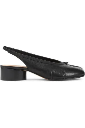 Maison Margiela Buty, Kobieta, Czarny, 37 EU, Skóra, Czarne Baleriny Skórzane