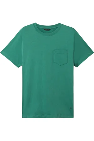 Brooks Brothers Koszulki, Mężczyzna, Zielony, S, Bawełna, Bawełniana Koszulka z Kieszenią