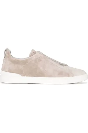 Ermenegildo Zegna Buty, Mężczyzna, Szary, 41 EU, Zamsz, Zamszowe Sneakersy