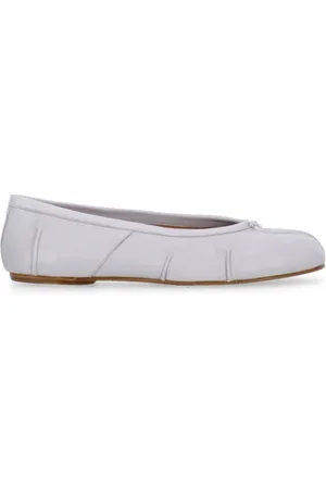 Maison Margiela Buty, Kobieta, Fioletowy, 40 EU, Skóra, Liliowe Baleriny Skórzane z Palcem Tabi