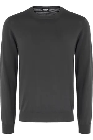 Dondup Swetry, Mężczyzna, Szary, M, Wełna, Girocollo Round-neck Knitwear