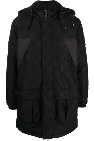 EA7 Płaszcze, Mężczyzna, Czarny, M, Nylon, Płaszcz Caban