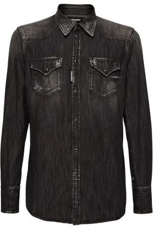 Dsquared2 Koszule, Mężczyzna, Szary, M, Bawełna, Stylowa koszula bawełniana