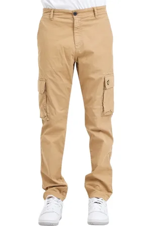 Lyle & Scott Spodnie, Mężczyzna, Beżowy, W34, Bawełna, Beżowe spodnie z naszywką logo
