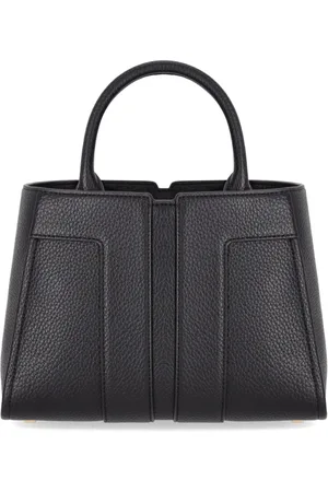 Elisabetta Franchi Torebki, Kobieta, Czarny, ONE SIZE, Bawełna, Czarna średnia torebka ze szwami