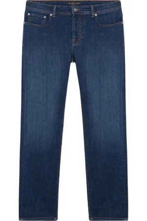 Brooks Brothers Jeansy, Mężczyzna, Niebieski, W31, Denim, Niebieskie jeansy ze streczem z bawełnianego denimu