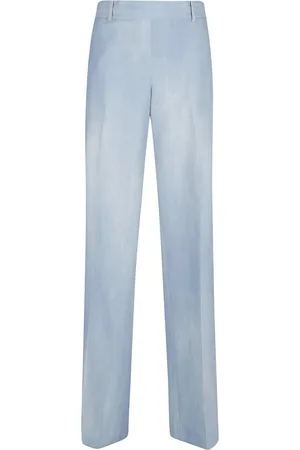 ERMANNO SCERVINO Spodnie, Kobieta, Niebieski, S, Bawełna, Stylowe spodnie