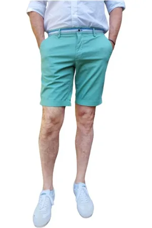 Masons Szorty, Mężczyzna, Zielony, S, Bawełna, Stylowe szorty Chino Bermuda