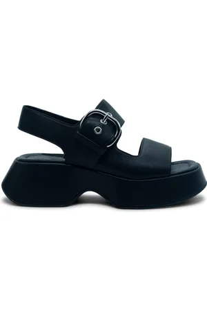 vic matiè Buty, Kobieta, Czarny, 36 EU, Skóra, Mini Yoko bransoletki sandałowe wykonane z miękkiej czarnej skóry cielęcej z nubuku