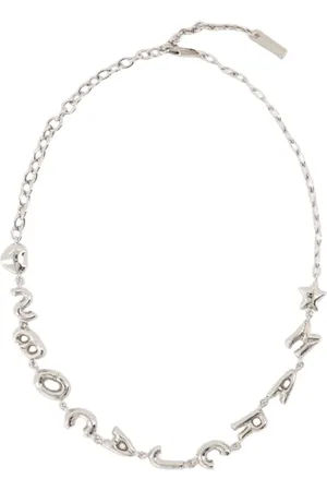 Marc Jacobs Akcesoria, Kobieta, Szary, ONE SIZE, Srebrny Naszyjnik Balon - Metal - Mosiądz