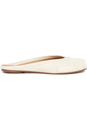 Maison Margiela Buty, Kobieta, Biały, 38 1/2 EU, Skóra, Tabi Ballerina Mule