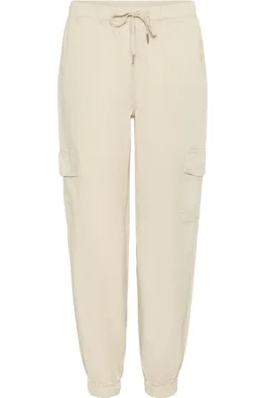 Cream Spodnie, Kobieta, Beżowy, 2XL, Bawełna, Spodnie Crotilie w stylu cargo