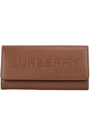 Burberry Akcesoria, Kobieta, brązowy, ONE SIZE, Skóra, Portfel Continental Clutch ze skóry tłoczonej
