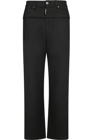 Dsquared2 Jeansy, Mężczyzna, Czarny, XS, Bawełna, Czarne spodnie