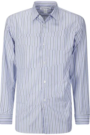 Comme des Garçons Koszule, Mężczyzna, Niebieski, L, Bawełna, Tkana Koszula
