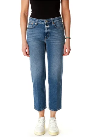 Closed Jeansy, Kobieta, Niebieski, 3XS L32, Bawełna, Dżinsy Cropped Straight Fit