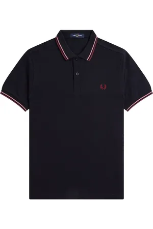 Fred Perry Koszulki, Mężczyzna, Niebieski, M, Bawełna, Slim Fit Twin Tipped Polo