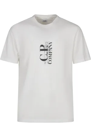 C.P. Company Koszulki, Mężczyzna, Biały, M, Bawełna, Koszulka T-Shirt z Krótkim Rękawem Jersey