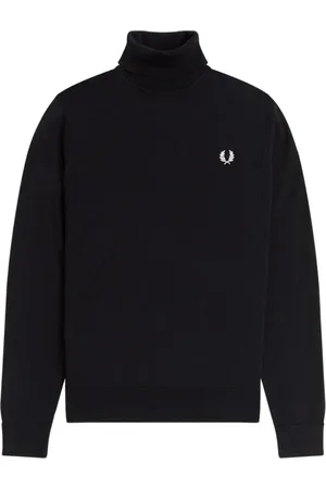 Fred Perry Swetry, Mężczyzna, Czarny, L, Bawełna, Golf z golfem