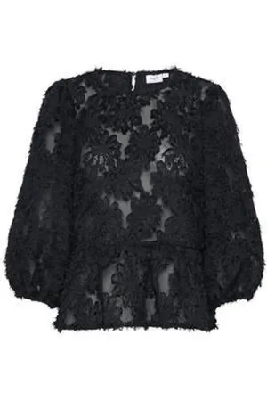 Saint Tropez Bluzki, Kobieta, Czarny, XL, Bluzka luźny krój 3/4 rękaw