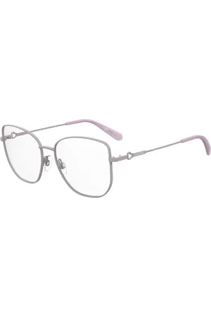 Moschino Akcesoria, Kobieta, Fioletowy, ONE SIZE, Okulary z metalową oprawką