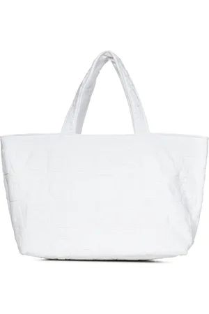 Dsquared2 Torebki, Kobieta, Biały, ONE SIZE, Bawełna, Torba Tote Beach Logo