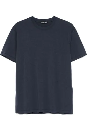 Tom Ford Koszulki, Mężczyzna, Niebieski, L, Niebieskie T-shirty i Pola