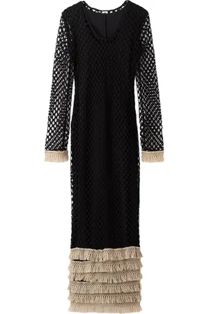 By Malene Birger Sukienki, Kobieta, Czarny, M, Bawełna, Sukienka Maxi Anae Crochet