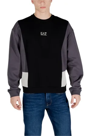 EA7 Bluzy, Mężczyzna, Czarny, M, Bawełna, Uncovered Sweatshirt